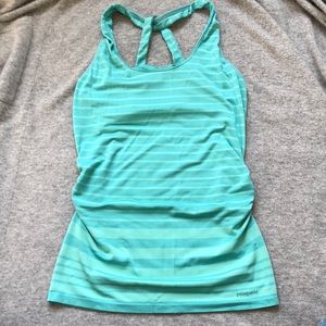 Patagonia Stretchy Fitness Top Aqua Stripe Small